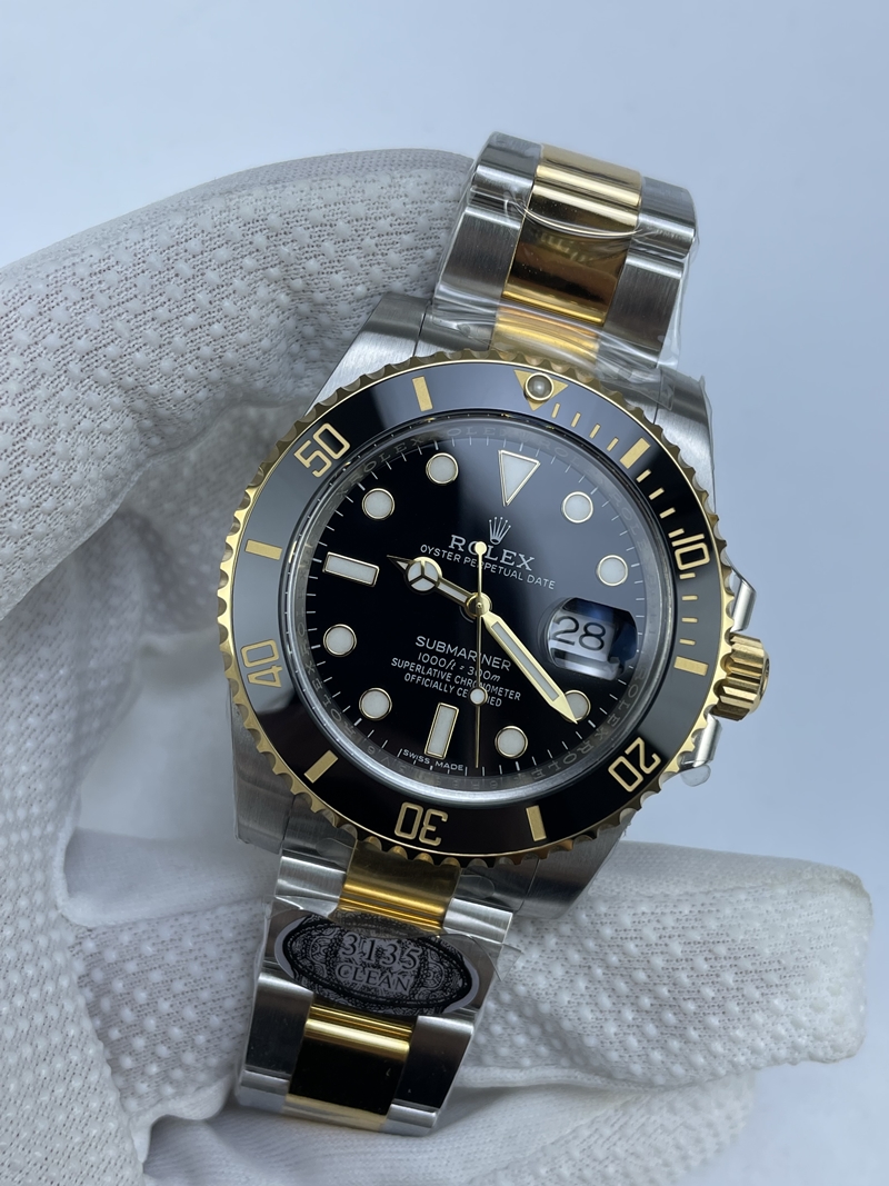 (준비완료/특급배송)NO.2464/클린공장 롤렉스 서브마리너 블랙 콤비 흑콤 VR3135
