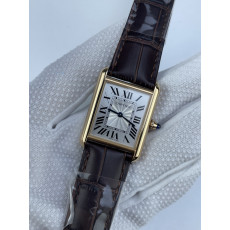 (준비완료/특급배송)NO.2828/AF공장 까르띠에 탱크머스트 25.5미리 라지사이즈 브라운스트랩