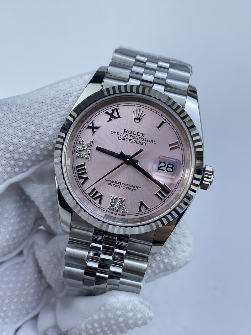 (준비완료/특급배송)NO.3170/롤렉스 데이저스트 36미리 최신형 로만 핑크 6.9시 다이아 포인트 QP공장