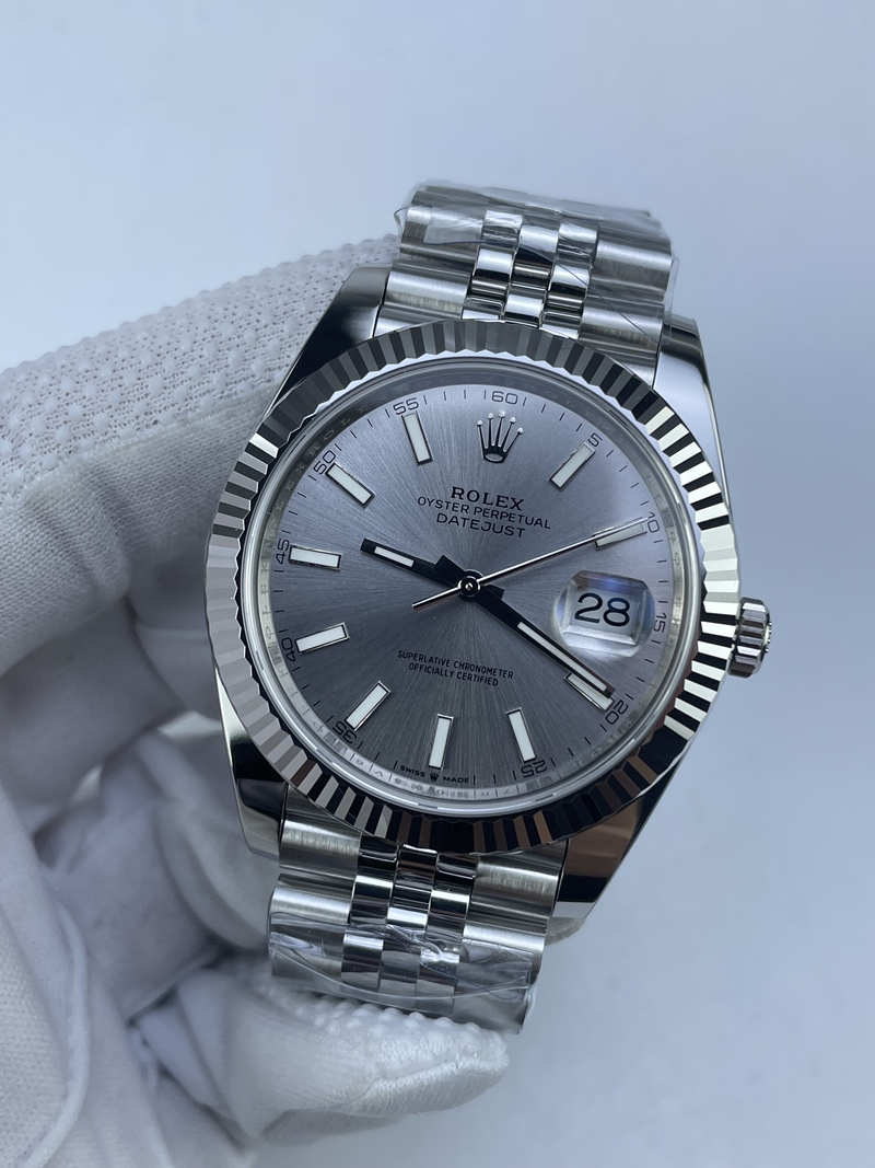 (준비완료/특급배송)NO.3256/롤렉스 데이저스트 126334 41미리 실버다이얼 바인덱스 QP공장